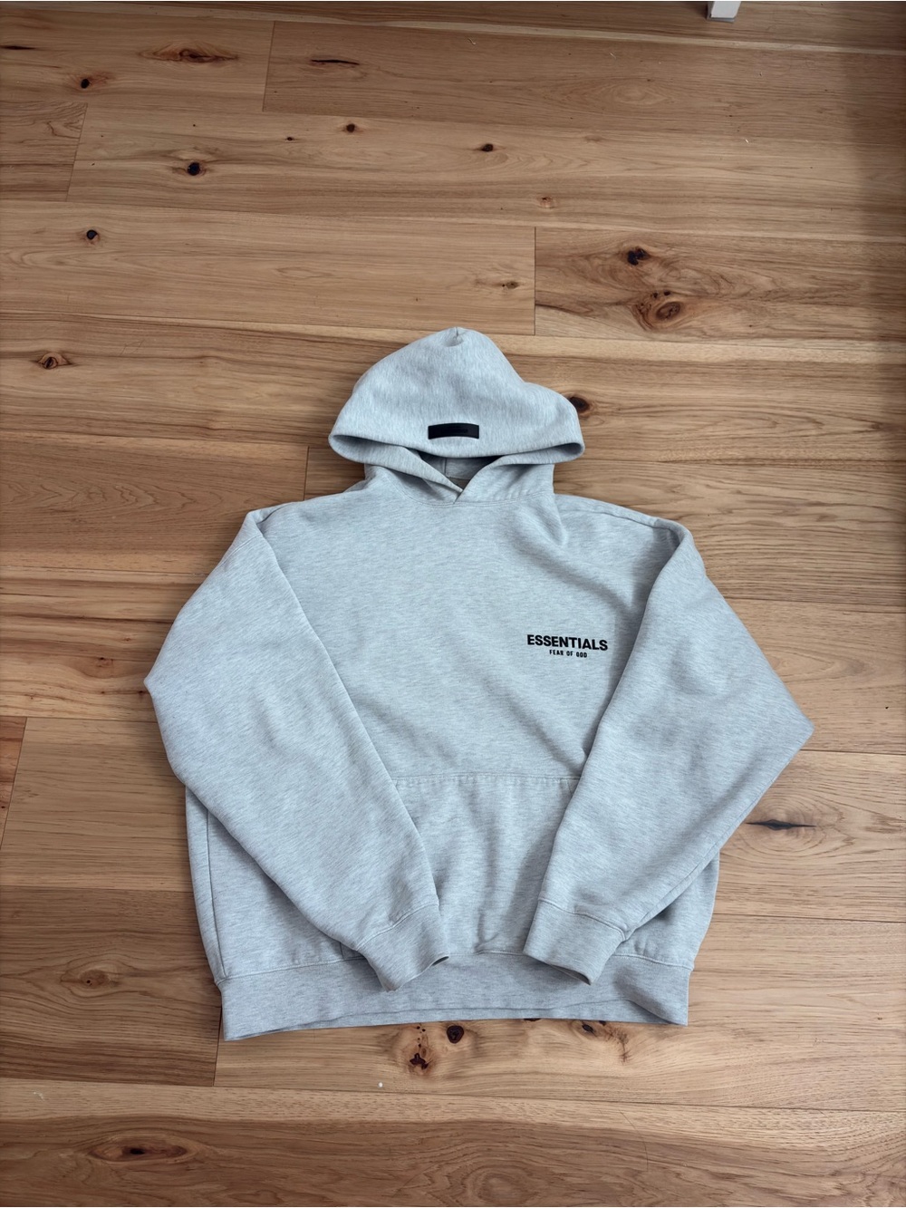 ESSENTIALS Men’s Light Oatmeal Pullover Hoodie